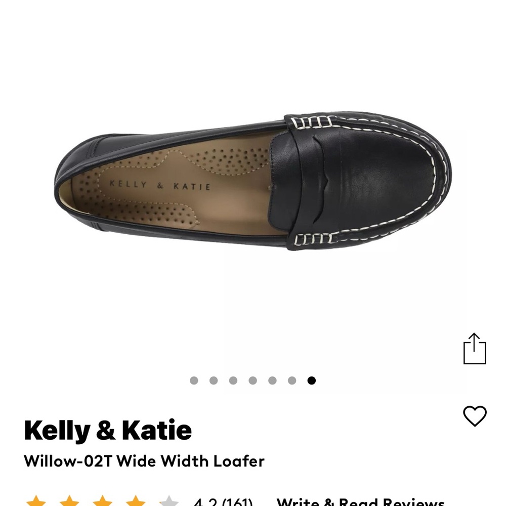 Kelly & Katie Black Wide Width Loafers